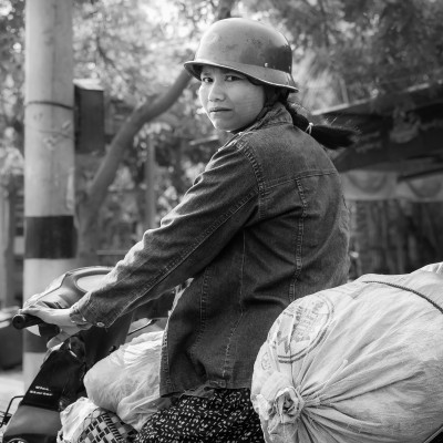 Burma Women on Bike