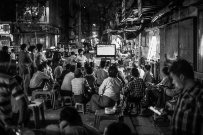 Football Match on street TV Rangoon-1235-Modifier