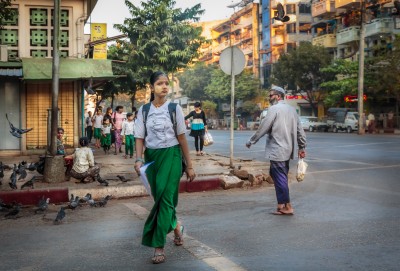 Time for school. Early morning  Rangoon-6049-Modifier-2