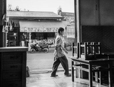 Boy on his way Inle Town